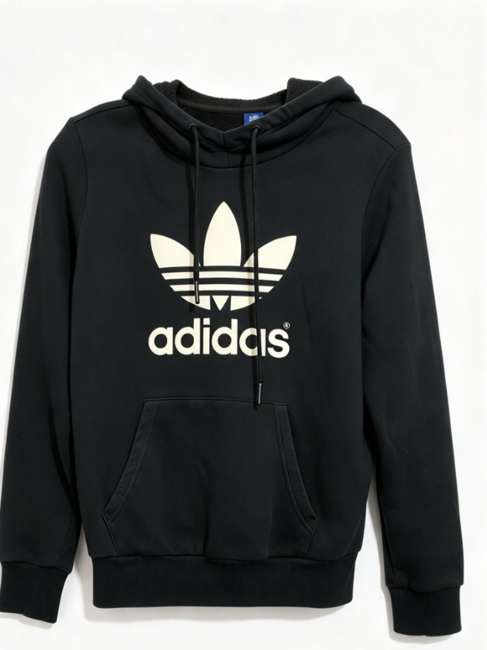 Adidas Originals Black Trefoil Fleece Pullover Hoodie Sweatshirt Women's Small